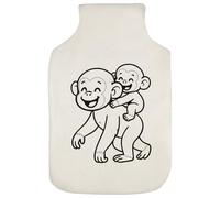 Azeeda 'Chimpanzee Mother & Baby' Hot Water Bottle Cover (HW00045235)
