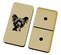 Azeeda 'Chinese Crested Dog Portrait' Domino Set & Box (DM00057785)