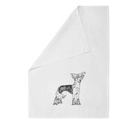 Azeeda 'Chinese Crested Dog' White Cotton Tea Towel/Dish Cloth (TW00025834)