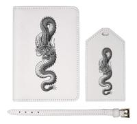 Azeeda 'Chinese Dragon' Passport Travel Set - White (PA00046175)