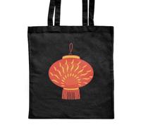 Azeeda 'Chinese Lantern' Classic Black Tote Shopper Bag (ZB00021345)