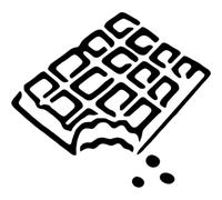 Azeeda 'Chocolate Bar' Reusable Stencil - Durable Decorative Template for Painting and Spraying on Walls, Tiles, Wood, Fabric & Craft Projects - L (A4) (WS00032255)