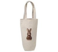 Azeeda 'Chocolate Easter Bunny' Cotton Wine Bottle Gift/Travel Bag (BL00048254)