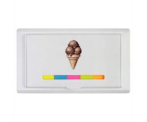 Azeeda 'Chocolate Ice Cream Cone' Sticky Note Ruler Pad (ST00044966)