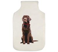 Azeeda 'Chocolate Labrador' Hot Water Bottle Cover (HW00022721)