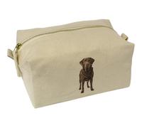 Azeeda 'Chocolate Labrador Retriever' Canvas Wash Bag/Makeup Case (CS00050436)