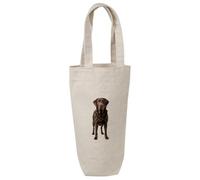 Azeeda 'Chocolate Labrador Retriever' Cotton Wine Bottle Gift/Travel Bag (BL00047645)