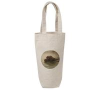 Azeeda 'Chocolate Labrador Retriever Swimming' Cotton Wine Bottle Gift/Travel Bag (BL00050357)