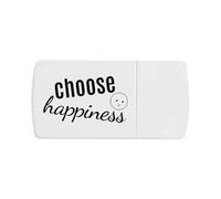 Azeeda 'Choose Happiness' Pill Box with Tablet Splitter (PI00043876)