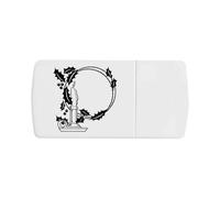 Azeeda 'Christmas Candlestick with Holly' Pill Box with Tablet Splitter (PI00039122)