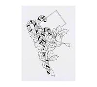 Azeeda 'Christmas Candy Canes' Temporary Tattoo - Water Resistant, Skin-Safe, Non-Toxic Transfer (TO00093901)