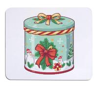 Azeeda 'Christmas Cookie Tin' Mouse Mat/Desk Pad (MO00049842) | Computer Mouse Pad for Gaming, Office Desks and Workspaces