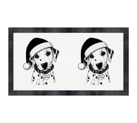 Azeeda 'Christmas Dalmatian ' Pet Feeding Mat (PM00041577) | Placemat for Dog / Cat Food and Water Bowls, Kitchens and Floors