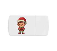 Azeeda 'Christmas Elf Standing' Pill Box with Tablet Splitter (PI00038865)