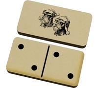 Azeeda 'Christmas Miniature Schnauzer Dogs' Domino Set & Box (DM00053838)