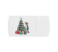 Azeeda 'Christmas Penguin' Pill Box with Splitter (PI00046138)