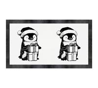 Azeeda 'Christmas Penguin with Gifts' Pet Feeding Mat (PM00034323)
