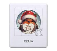 Azeeda 'Christmas Robin With Love Heart' Sliding Puzzle (PZ00040243)