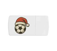 Azeeda 'Christmas Soccer Ball' Pill Box with Tablet Splitter (PI00039162)