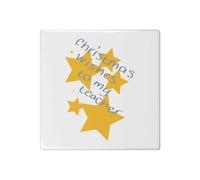 Azeeda 'Christmas Wishes for My Teacher ' 108mm Square Ceramic Tile (TD00037637)