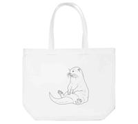 Azeeda 'Chubby Otter' Tote Shopping Bag For Life (BG00081133)