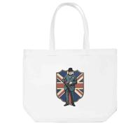 Azeeda 'Churchill Standing' Shopping Tote Bag - White (BG00094702)