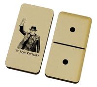 Azeeda 'Churchill Victory Sign' Domino Set & Box (DM00057789)