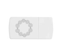 Azeeda 'Circle of Daisies Outline' Pill Box with Tablet Splitter (PI00043580)