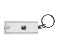 Azeeda 'Circular Welsh Red Dragon' LED Torch Keyring - Compact Pocket Flashlight with Keychain - Handy Mini Light for Bags and Keys (KT00046758)