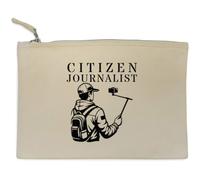 Azeeda 'Citizen Journalist' Canvas Zip Clutch Bag (CL00054964)