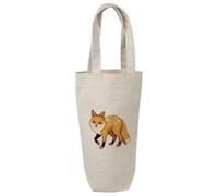 Azeeda 'Citrine Fox' Cotton Wine Bottle Gift/Travel Bag (BL00048850)