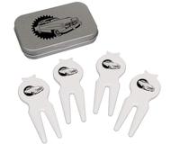 Azeeda 'Classic Car' Golf Divot Tool/Repair Fork Gift Set (GO00095748)