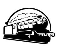 Azeeda 'Classic Steam Train' Reusable Stencil - Durable Decorative Template for Painting and Spraying on Walls, Tiles, Wood, Fabric & Craft Projects - L (A4) (WS00062561)