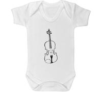 Azeeda 'Classical Violin ' Baby Grow - White, 0-3m (GR00141280)