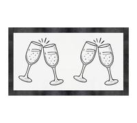 Azeeda 'Clinking Celebration Glasses' Pet Feeding Mat (PM00031872)