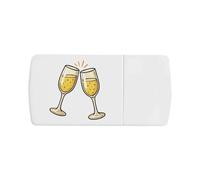 Azeeda 'Clinking Celebration Glasses' Pill Box with Tablet Splitter (PI00036981)