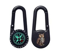 Azeeda 'Clockwork Owl' Compass Keyring (KC00043760)