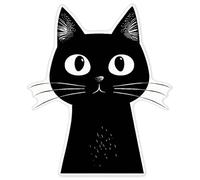 Azeeda 'Close Cat' Clear Premium Vinyl Decal Stickers - Waterproof, Durable & Easy to Apply - for Car Bumpers, Windows, Bins & More - XXL (720mm) (DC00158803)