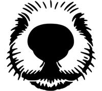 Azeeda 'Close-Up of A Dog's Nose' Reusable Stencil - Durable Decorative Template for Painting and Spraying on Walls, Tiles, Wood, Fabric & Craft Projects - L (A4) (WS00062799)