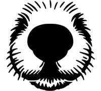 Azeeda 'Close-Up of A Dog's Nose' Reusable Stencil - Durable Decorative Template for Painting and Spraying on Walls, Tiles, Wood, Fabric & Craft Projects - XXL (A2) (WS00081232)