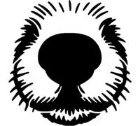 Azeeda 'Close-Up of A Dog's Nose' Reusable Stencil - Durable Decorative Template for Painting and Spraying on Walls, Tiles, Wood, Fabric & Craft Projects - M (A5) (WS00062800)