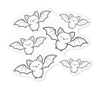 Azeeda 'Cloud of Bats' White Premium Vinyl Decal Sticker - Waterproof, Durable & Easy to Apply - for Car Bumpers, Windows, Bins & More - Medium (100mm) (DW00201070)