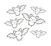 Azeeda 'Cloud of Bats' White Premium Vinyl Decal Sticker - Waterproof, Durable & Easy to Apply - for Car Bumpers, Windows, Bins & More - Large (210mm) (DW00201071)