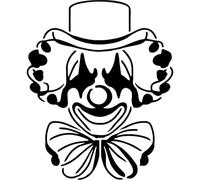 Azeeda 'Clown Face Doodle' Reusable Stencil - Durable Decorative Template for Painting and Spraying on Walls, Tiles, Wood, Fabric & Craft Projects - XXL (A2) (WS00080074)