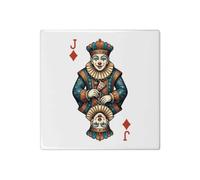 Azeeda 'Clown Jack of Diamonds' Ceramic Tile - 108mm Square (TD00044804)