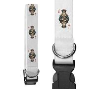 Azeeda 'Clown Jack Of Diamonds' Dog Collar - White, L (PR00087874)