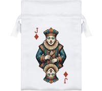 Azeeda 'Clown Jack Of Diamonds' Satin Gift Bag - 15cm (SB00164464)
