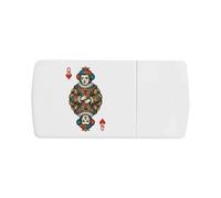 Azeeda 'Clown Queen of Hearts' Pill Box with Splitter (PI00046254) | Compact Medicine Organiser / Tablet Cutter for Home and Travel