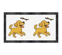 Azeeda 'Cockapoo Catching Stick' Pet Feeding Mat (PM00041062) | Placemat for Dog / Cat Food and Water Bowls, Kitchens and Floors