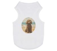 Azeeda 'Cockapoo on Beach' Pet Dog/Cat T-Shirt, S (PT00187277)